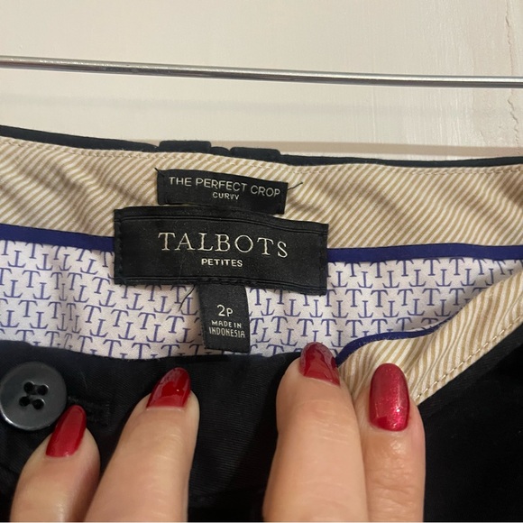 Talbots Black Cropped Pants Size 2P - Picture 3 of 11